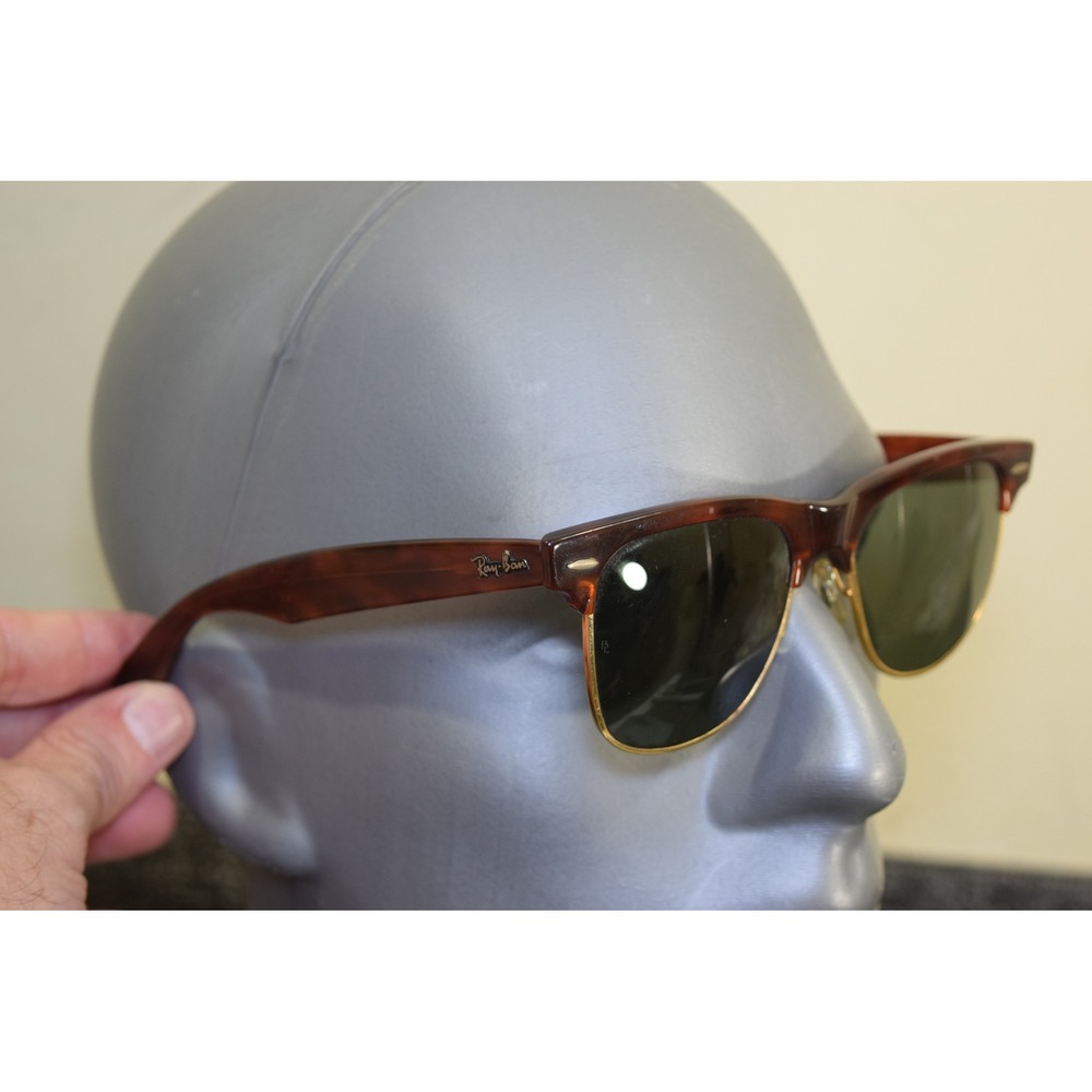 Ray-Ban Wayfarer Max B&L USA Vintage Tortoise Gold Clubmaster Sunglasses FLAW